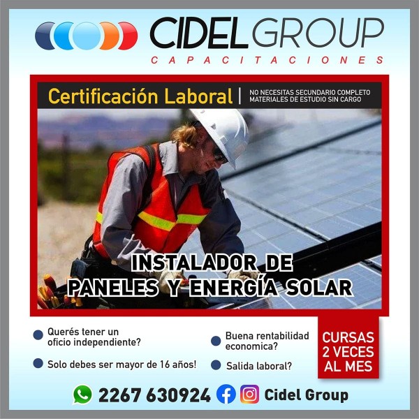 INSTALADOR DE PANELES  Y  ENERGÍA  SOLAR