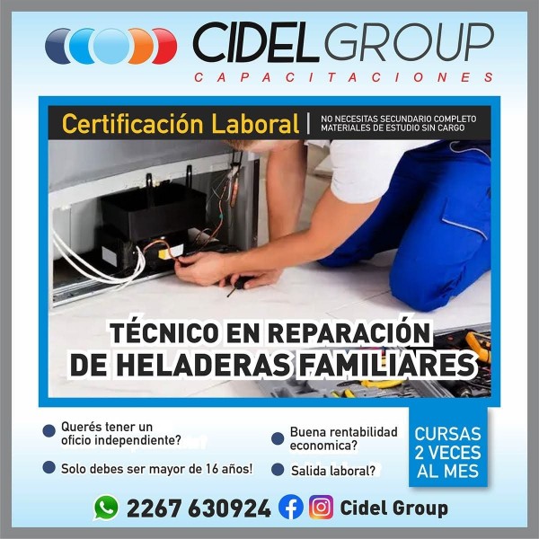 TÉCNICO EN REPARACIÓN DE HELADERAS FAMILIARES