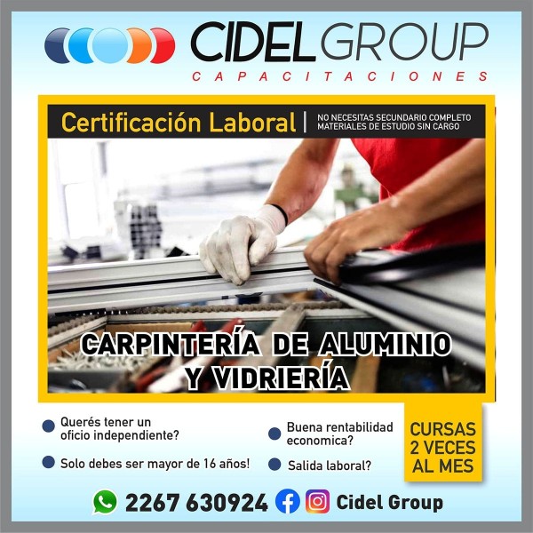 CARPINTERÍA DE ALUMINIO  Y  VIDRIERIA