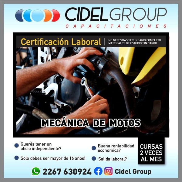 AUXILIAR EN  MECÁNICA  DE MOTOS